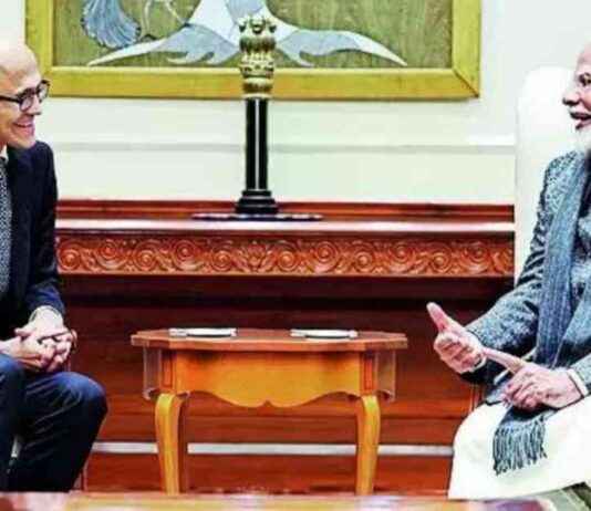 PM Modi and Microsoft CEO Nadella Discuss AI Technology and Data Privacy pm-modi-and-microsoft-ceo-nadella-discuss-a-technology-and-data-privacy