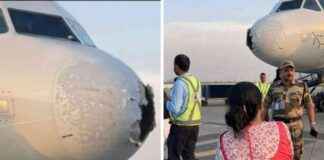 IndiGo flight emergency landing in Srinagar due to hailstorm damage ndigo-flight-emergency-landing-in-srinagar-due-to-hailstorm-damage