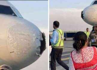 IndiGo flight emergency landing in Srinagar due to hailstorm damage ndigo-flight-emergency-landing-in-srinagar-due-to-hailstorm-damage